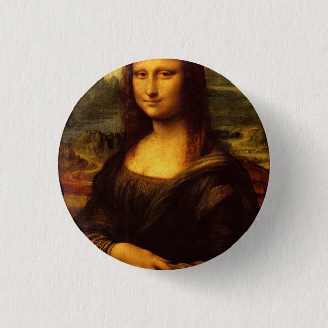 Leonardo Da Vinci Mona Lisa Fine Art Painting Knapp (Framsida)