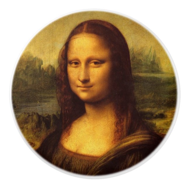 Leonardo Da Vinci Mona Lisa Fine Art Painting Knopp (Framsidan)