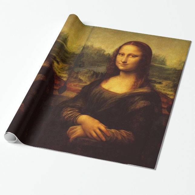 Leonardo Da Vinci Mona Lisa Fine Art Painting Presentpapper (Utrullad)