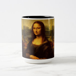 Leonardo Da Vinci Mona Lisa Fine Art Painting Två-Tonad Mugg