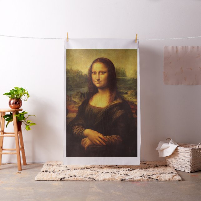 Leonardo Da Vinci Mona Lisa Fine Art Painting Tyg (In Situ)
