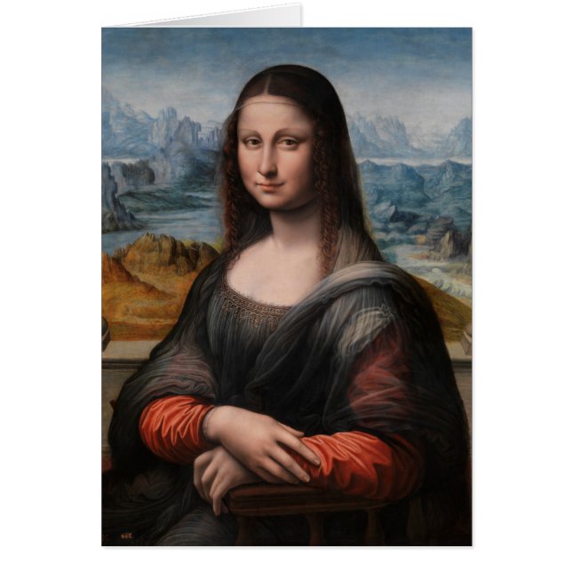 Leonardo da Vinci | Mona Lisa Hälsningskort (Framsidan)