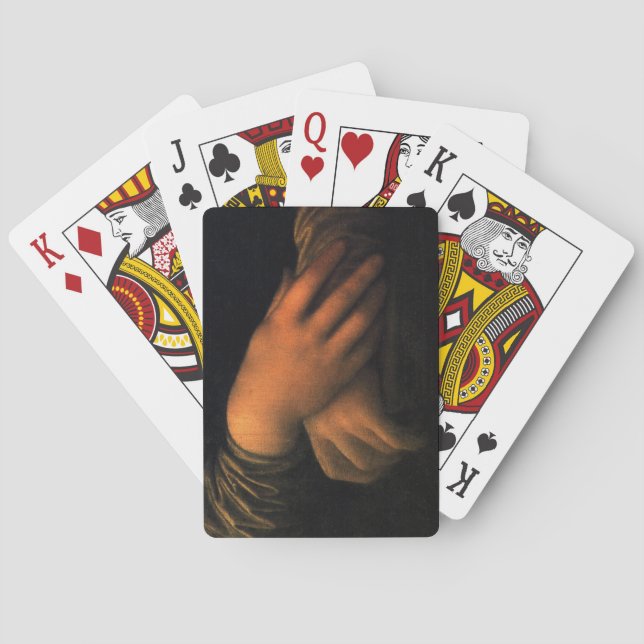 Leonardo da Vinci Mona Lisa Händer-kort Casinokort (Baksidan)