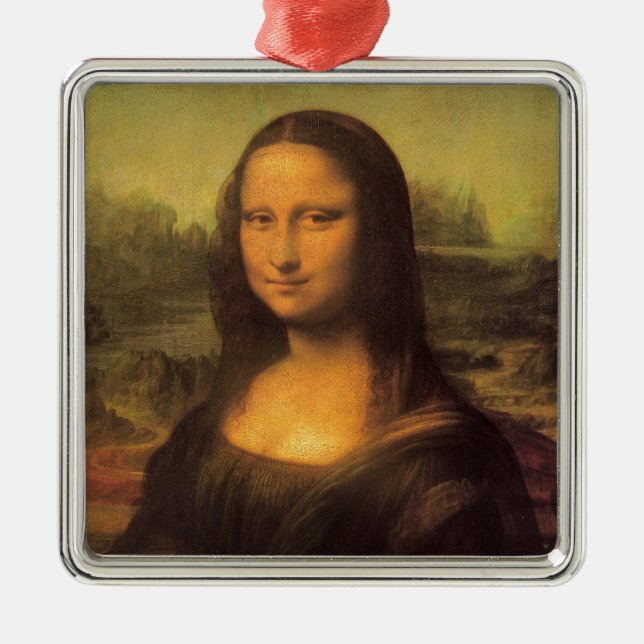Leonardo Da Vinci' Mona Lisa Julgransprydnad Metall (Framsidan)