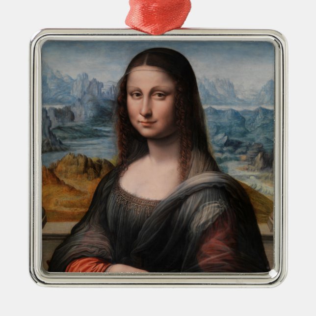 Leonardo da Vinci| Mona Lisa Julgransprydnad Metall (Framsidan)