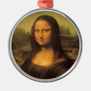 Leonardo Da Vinci' Mona Lisa Julgransprydnad Metall