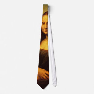 Leonardo Da Vinci Mona Lisa konstmålning Slips
