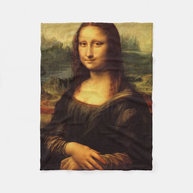 LEONARDO DA VINCI - Mona Lisa, La Gioconda 1503 Fleecefilt (Framsidan)