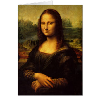 Leonardo Da Vinci Mona Lisa målning Hälsningskort
