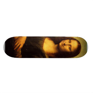 Leonardo Da Vinci - Mona Lisa Old School Skateboard Bräda 18 Cm