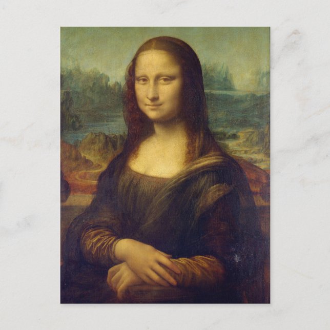 Leonardo da Vinci - Mona Lisa Painting Vykort (Framsida)
