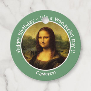 Leonardo da Vinci Mona Lisa Party Collection Gåvor Etiketter