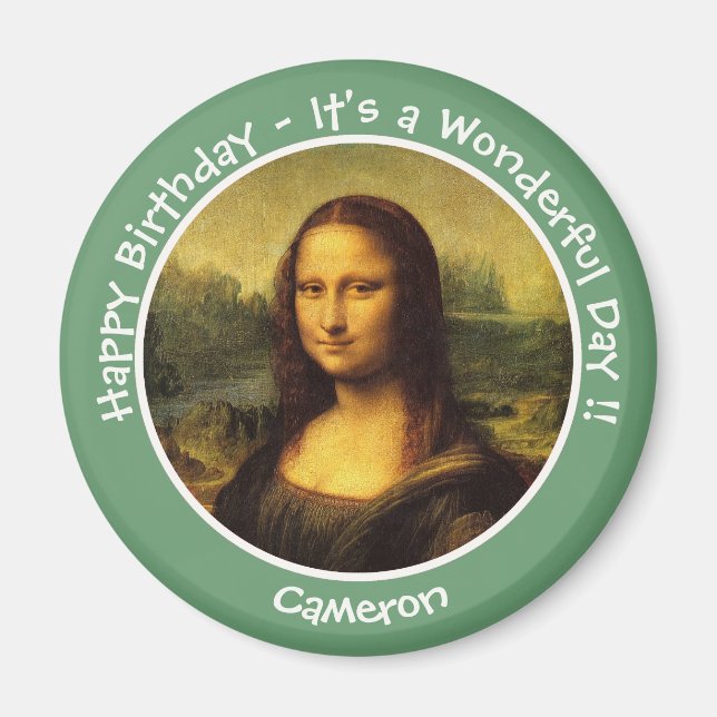 Leonardo da Vinci Mona Lisa Party Collection Magnet (Framsidan)