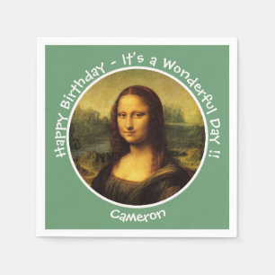 Leonardo da Vinci Mona Lisa Party Collection Pappersservett