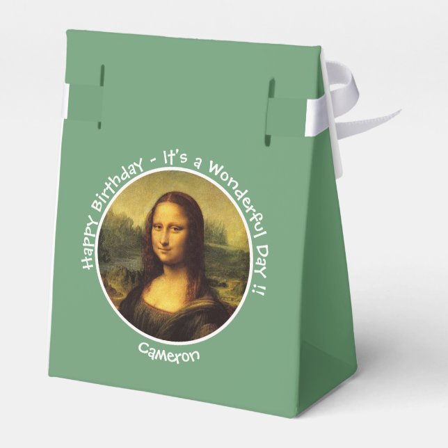 Leonardo da Vinci Mona Lisa Party Collection Presentaskar (Baksidan Sidan)