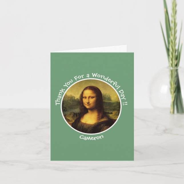 Leonardo da Vinci Mona Lisa Party Collection Tack Kort (Framsida)