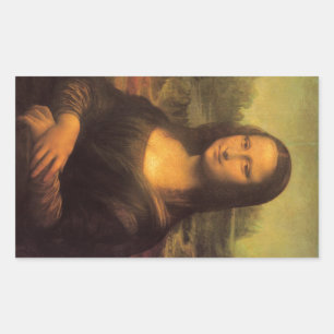 Leonardo Da Vinci' Mona Lisa Rektangulärt Klistermärke