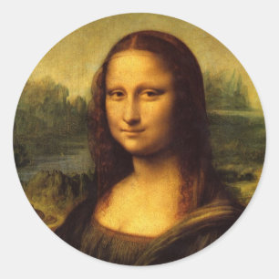 Leonardo Da Vinci Mona Lisa Runt Klistermärke