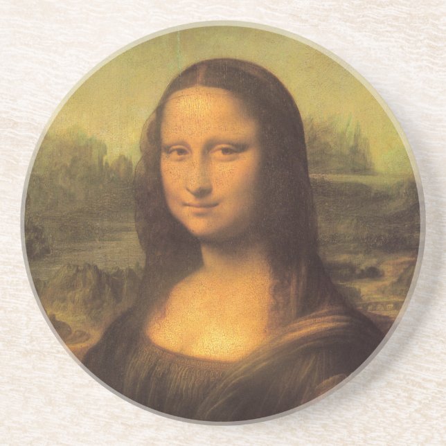 Leonardo Da Vinci' Mona Lisa Underlägg Sandsten (Framsidan)