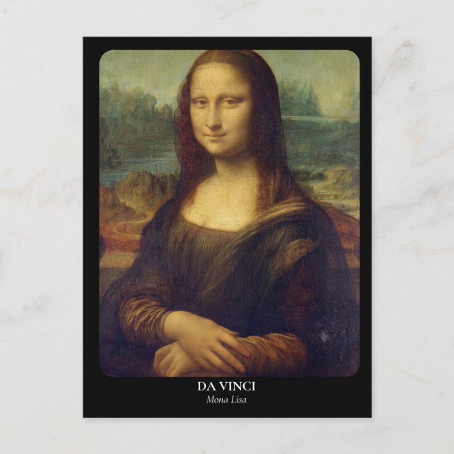 LEONARDO DA VINCI / Mona Lisa Vykort (Framsida)