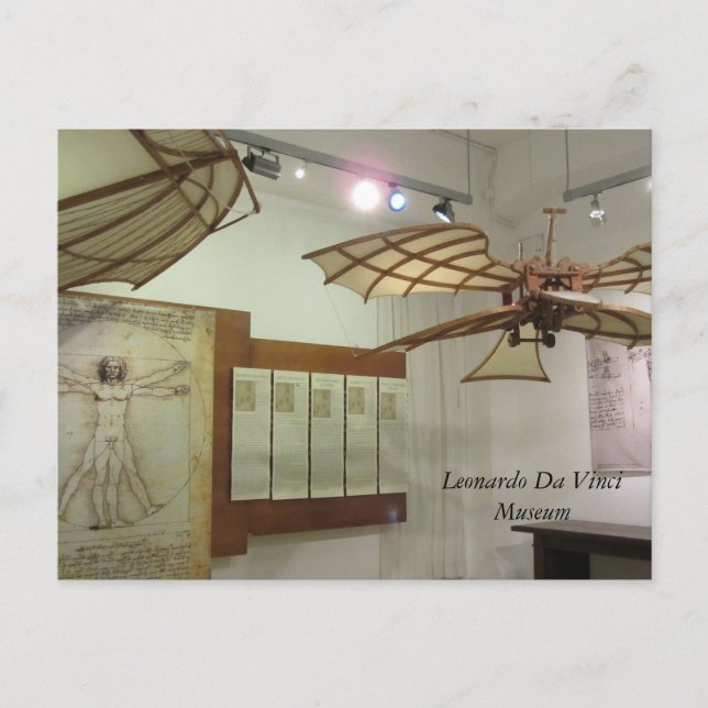 Leonardo Da Vinci Museumstycken Vykort (Framsida)