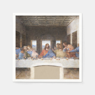 Leonardo da Vinci Nattvarden Finkonst Pappersservett
