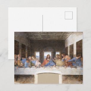 Leonardo da Vinci Nattvarden Finkonst Vykort