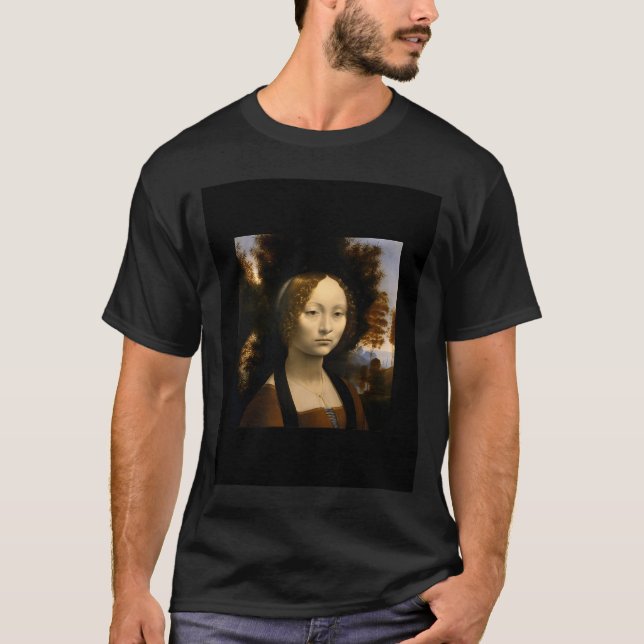Leonardo Da Vinci Painting: Ginevra De'Benci, 147 T Shirt (Framsida)