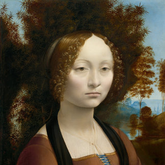 Leonardo da Vinci painting of Ginevra de' Bencimug Kaffemugg