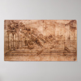 Leonardo da Vinci - Perspectival-studie Poster