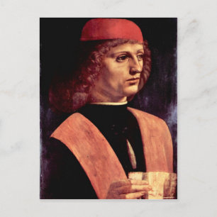 Leonardo da Vinci - Porträtt av en musiker Vykort
