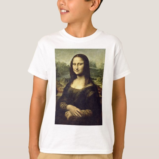 Leonardo Da Vinci - Porträtt de Mona Lisa. T Shirt (Framsida)