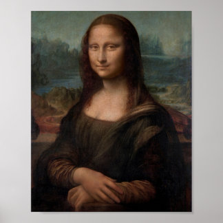Leonardo da Vinci-Porträtt i Mona Lisa Poster