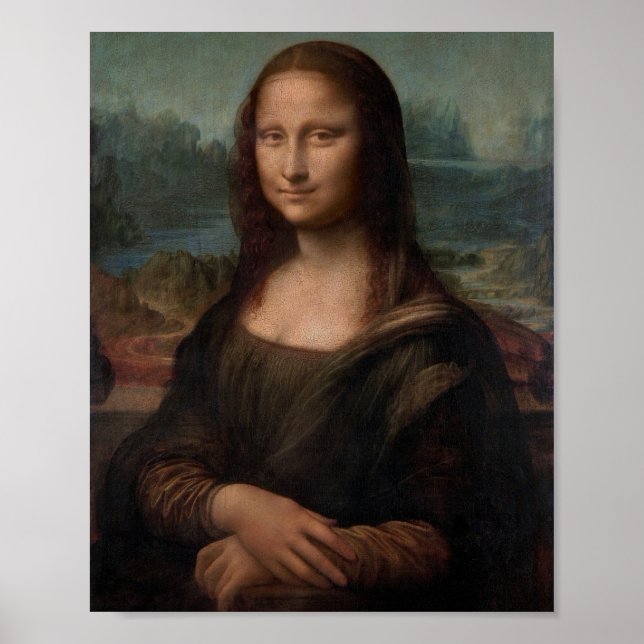 Leonardo da Vinci-Porträtt i Mona Lisa Poster (Framsidan)