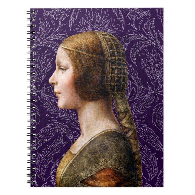 Leonardo da Vinci Porträtt La Bella Principessa Anteckningsbok (Framsidan)