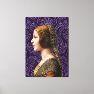 Leonardo da Vinci Porträtt La Bella Principessa Canvastryck