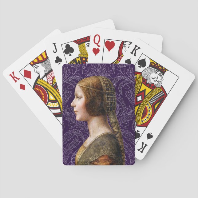 Leonardo da Vinci Porträtt La Bella Principessa Casinokort (Baksidan)