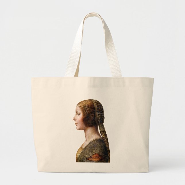 Leonardo da Vinci Porträtt La Bella Principessa Jumbo Tygkasse (Framsidan)