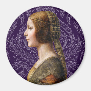 Leonardo da Vinci Porträtt La Bella Principessa Magnet