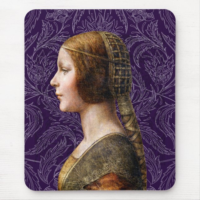 Leonardo da Vinci Porträtt La Bella Principessa Musmatta (Framsidan)