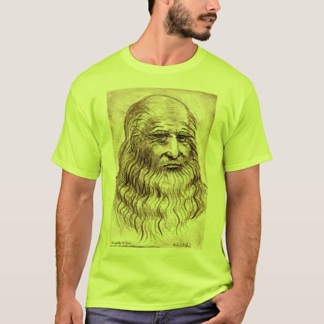 Leonardo da Vinci Porträtt T-Shirt (Framsida)