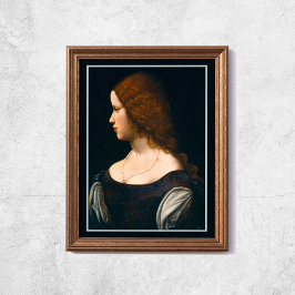 Leonardo Da Vinci Porträtt Young Dam Berömd Art Poster