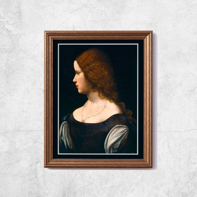Leonardo Da Vinci Porträtt Young Dam Berömd Art Poster (Leonardo Da Vinci Portrait Young Lady Famous Art Poster
)