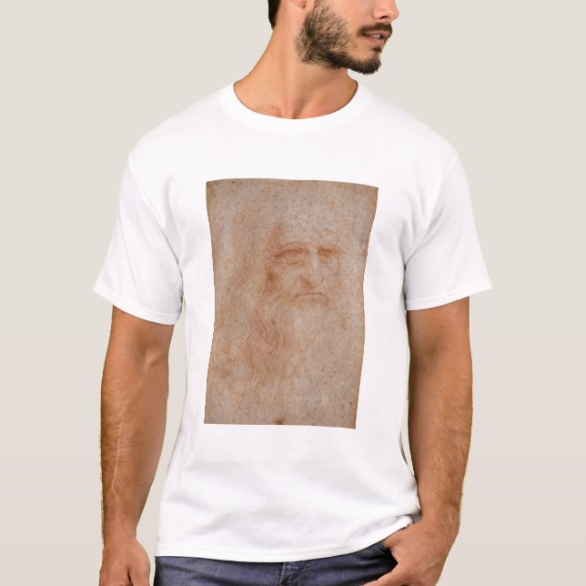 Leonardo Da Vinci, Presumed Self-Porträtt T Shirt (Framsida)