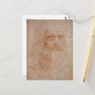 Leonardo Da Vinci, Presumed Self-Porträtt Vykort