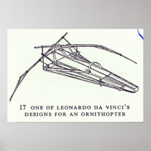 Leonardo da Vinci-projekt för en Ornithopter Poster