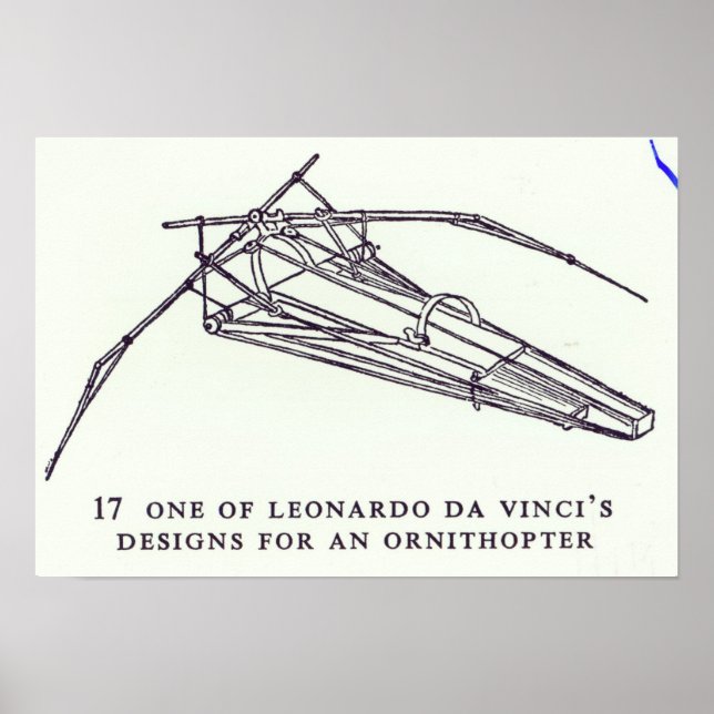 Leonardo da Vinci-projekt för en Ornithopter Poster (Framsidan)