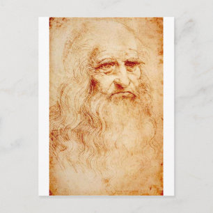 Leonardo Da Vinci purported själv-stående Vykort