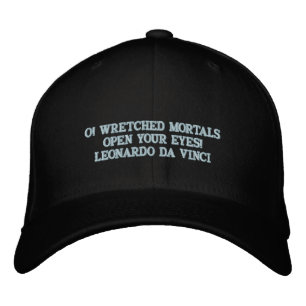 LEONARDO DA VINCI QUOTE - BASEBALL HAT BRODERAD KEPS