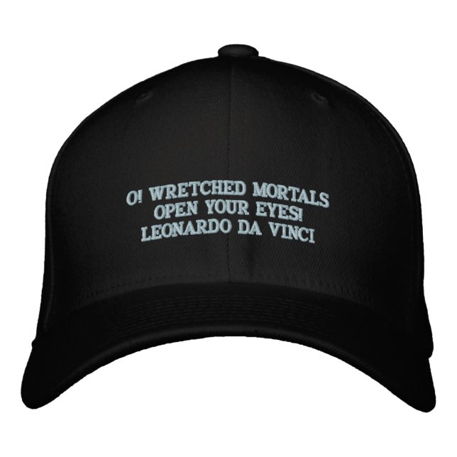 LEONARDO DA VINCI QUOTE - BASEBALL HAT BRODERAD KEPS (Framsida)